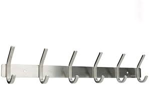 PORTE MANTEAU 6 DENTS STAINLESS STEEL