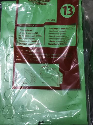 [6013F] COFFRET ENCASTRE LAP 13 MODULES FUME