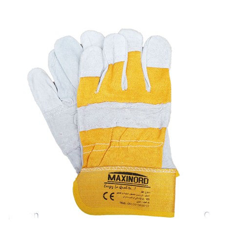 GANT DOCKER CROUTE DE VACHETTE JAUNE GRIS