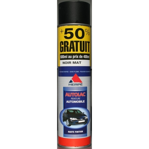 PEINTURE AUTOLAC 1KG NOIR MAT