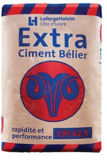 [9966] CIMENT NOIR EXTRA CPJ 42.5 BELIER 50KG
